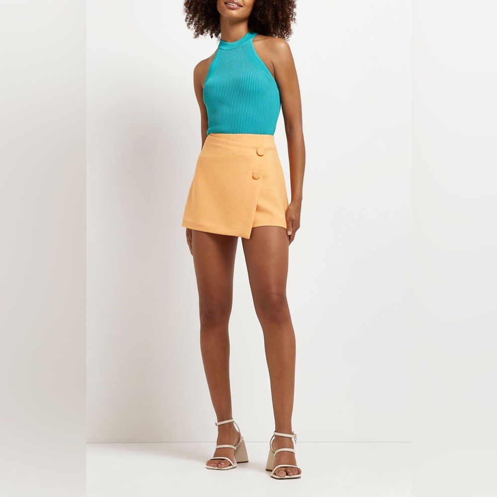 River Island Asymmetric Wrap Front Skort